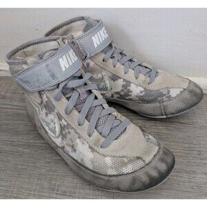 Nike SpeedSweep VII Wrestling Shoes Boy's Sz 4Y Gelray Camo 366684-003